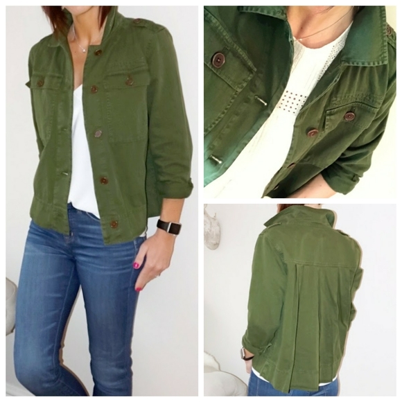 J Crew Garment Dyed Safari Shirt Jacket 